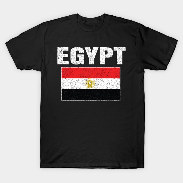 Egyptian National Flag Vintage Egypt Country Gift T-Shirt by Grabitees